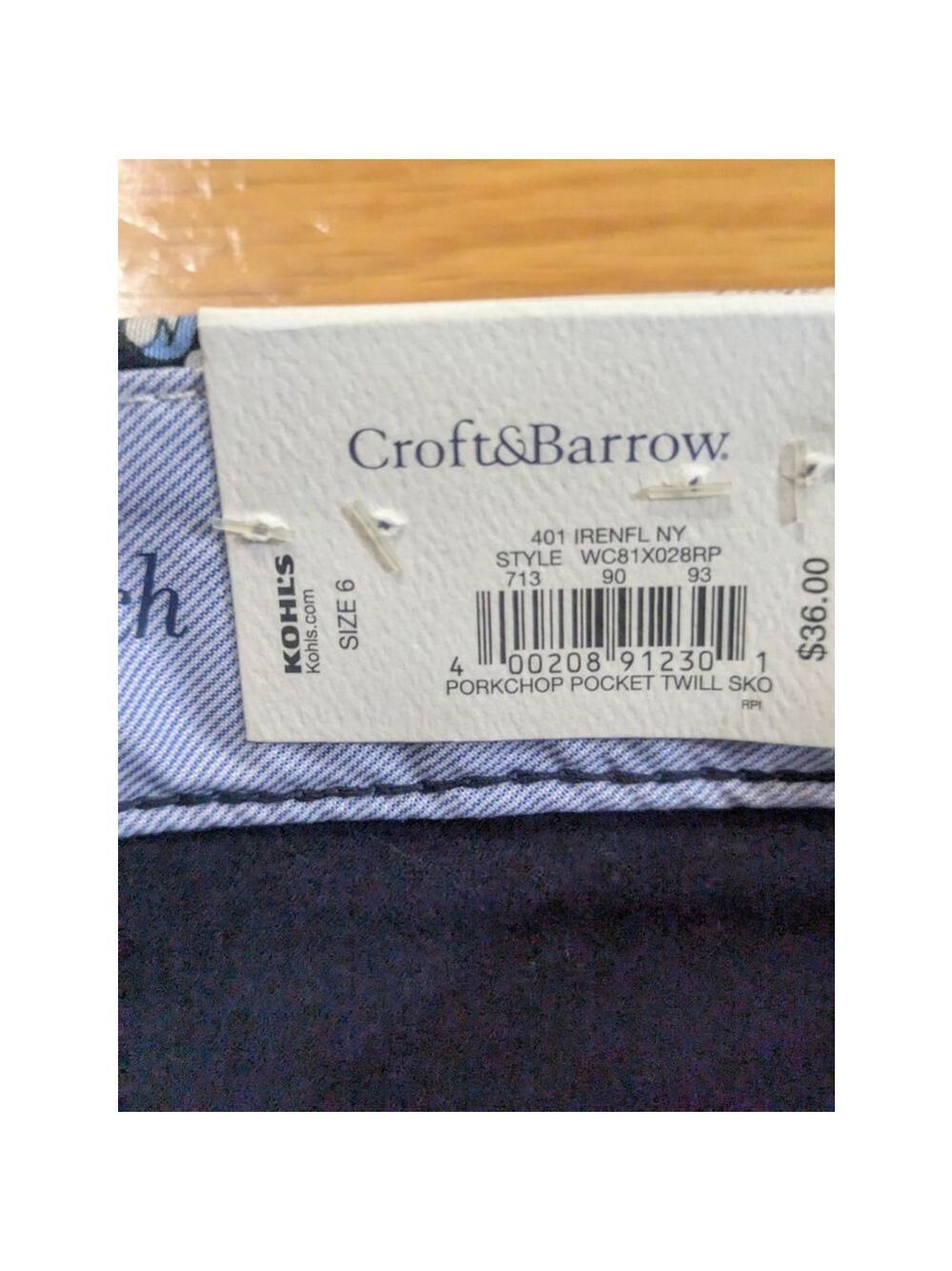 Croft & Barrow Black Floral Skort Mid Rise Size 6 - Picture 5 of 13